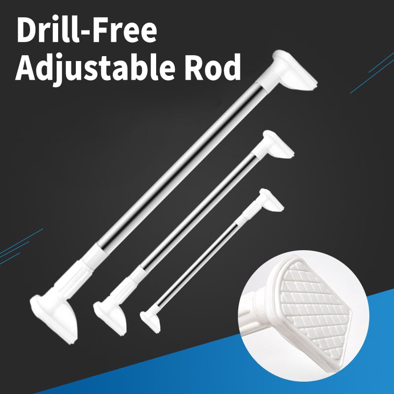🪟✨ sohochic Adjustable Tension Curtain Rod – No-Drill Telescoping Design for Windows, Bathrooms & Closets 🏠