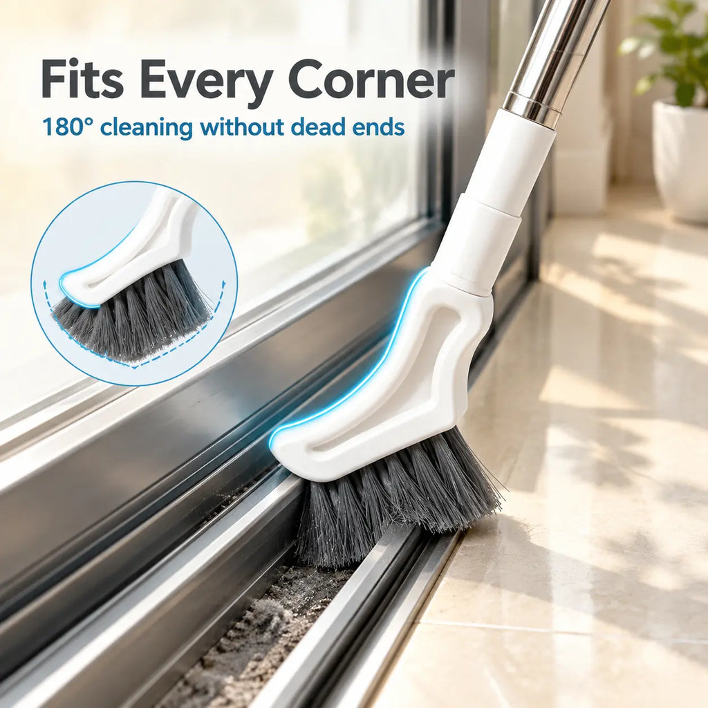 2-Pack Telescopic Crevice Cleaning Brush – Adjustable Stainless Steel Long Handle