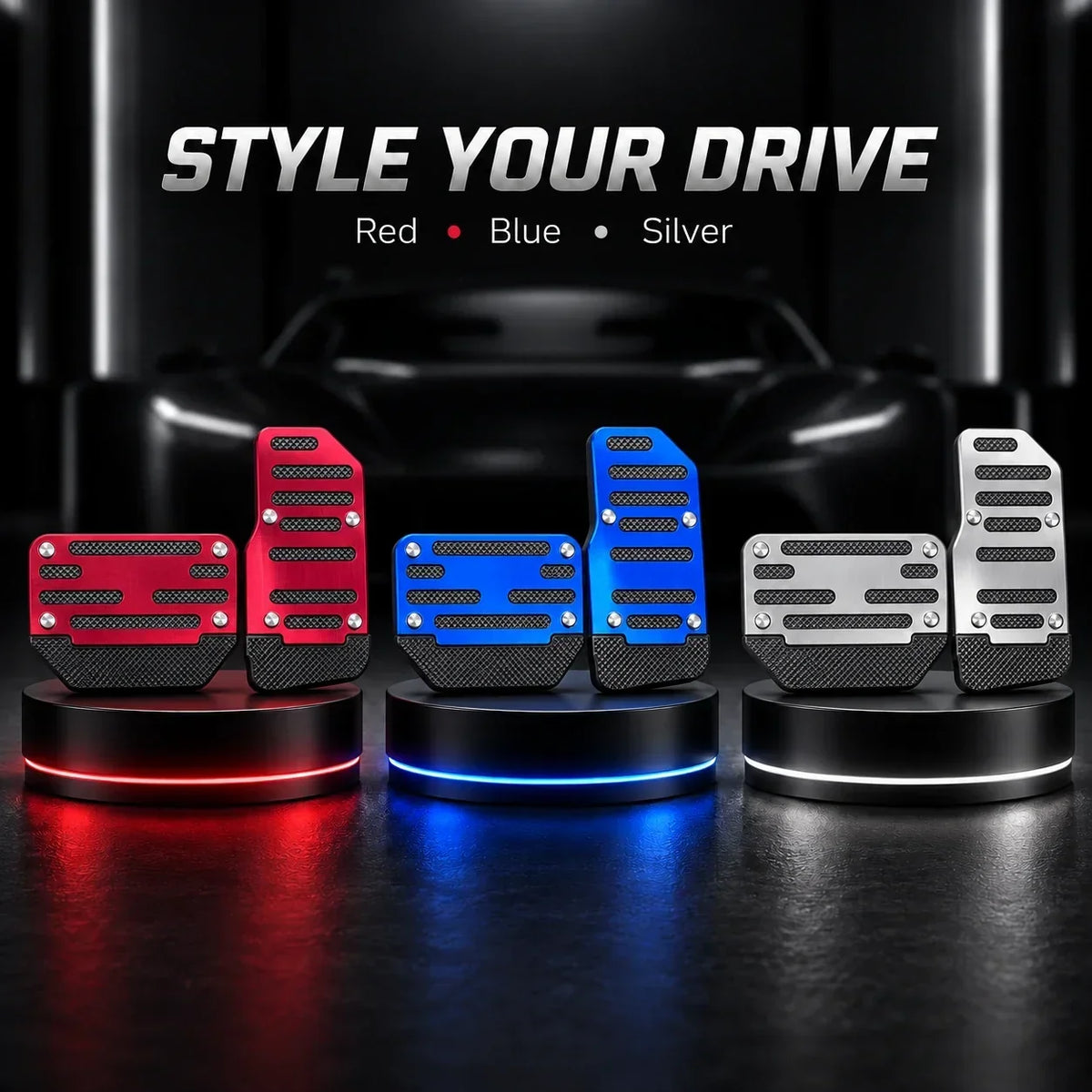 🚗🦶 2-Pack Non-Slip Car Brake & Gas Pedal Cover Pads ✨