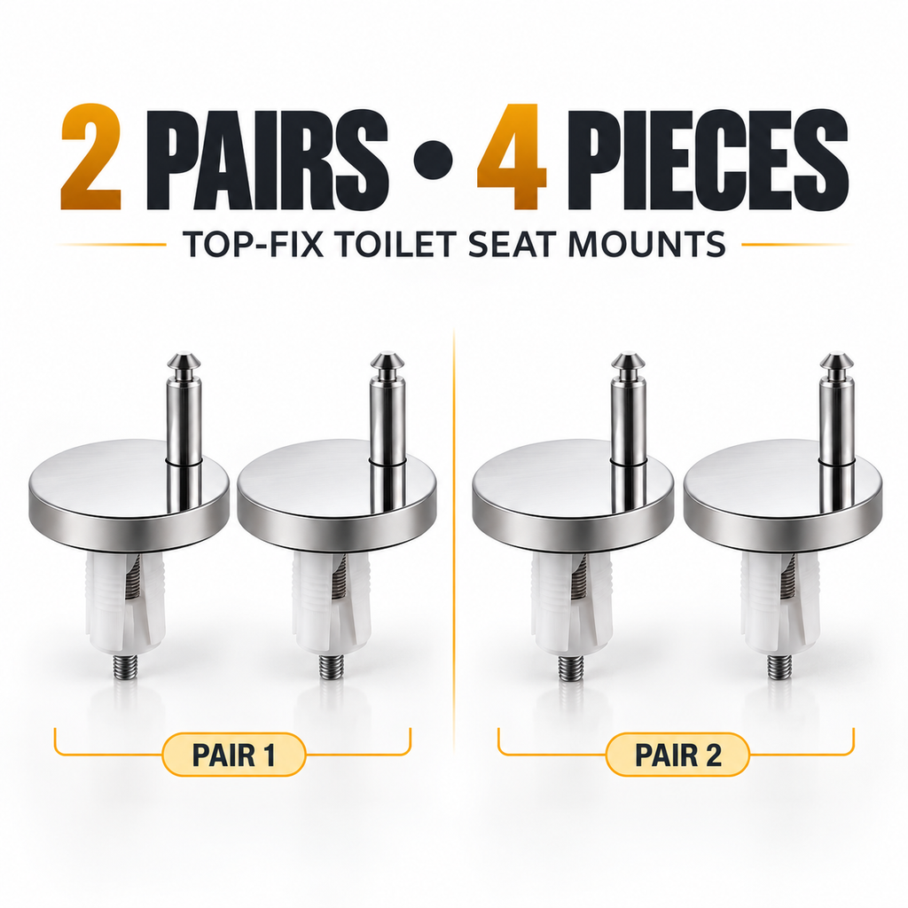 🔩 Top-Fix Toilet Seat Expansion Hinge Repair Kit – Rock-Solid Wobble Fix 🚽