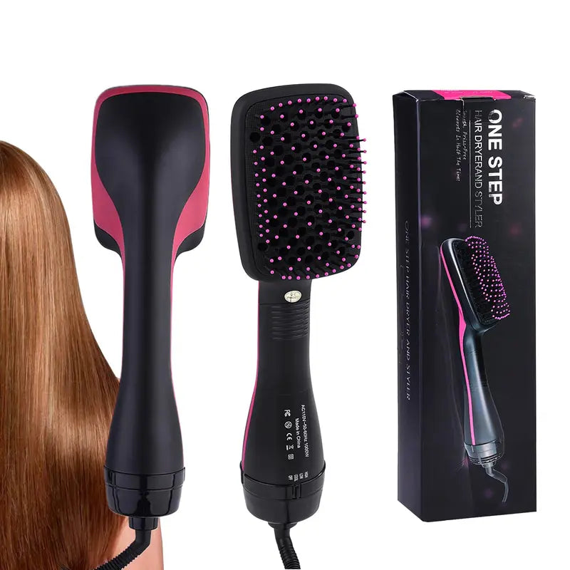 2-in-1 Comfort Comb Hair Dryer & Styler – Fast Drying Hot Air Brush for Straightening, Smoothing & Everyday Styling