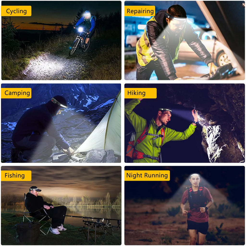 See More, Do More – 230° Wide-Beam Rechargeable LED Headlamp