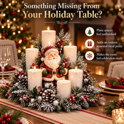 🎅🎄 Christmas Santa Table Centerpiece – Festive Winter Holiday Decor！！！✨✨