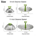 🥦💨 Expandable Stainless Steel Steamer Basket | Foldable Pot Insert 🍲✨