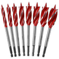 💯8PCS High Carbon Steel Wood Drill Bits Set, 4-Flute Hex Shank Wood Boring Bits 10-25mm for Timber Plastic Drilling 🛠️