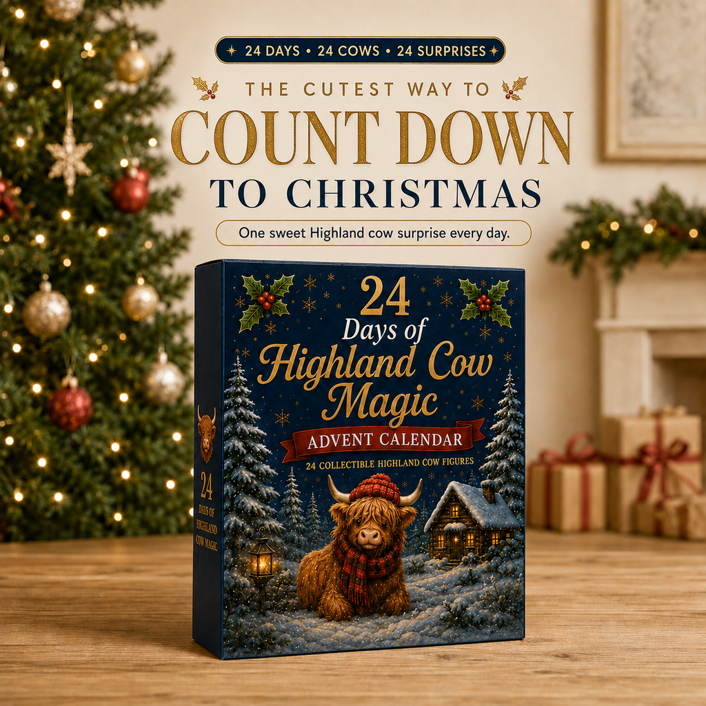 🔥 LAST DAY 50% OFF – 🐮 24 Days of Highland Cow Advent Calendar 🎄🎁✨