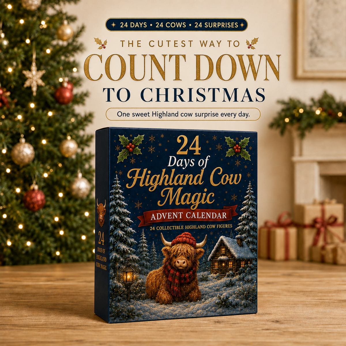🔥LAST DAY 50% OFF-🐮 24 Days of Highland Cow Advent Calendar
