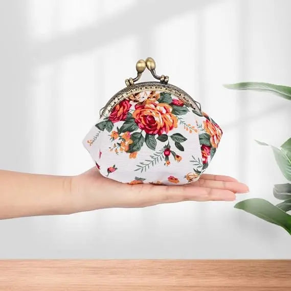 🌸 Cute Vintage Floral Coin Purse for Women 👛