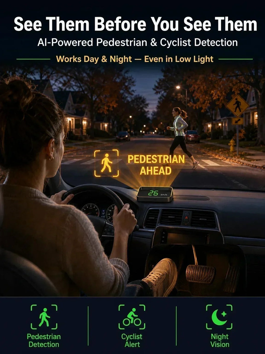 🚗 50% Off Now! Head-Up Display (HUD) GPS Digital Speedometer – Features traffic light countdown and speed camera alerts; a universal driving safety system to help you avoid city traffic fines.