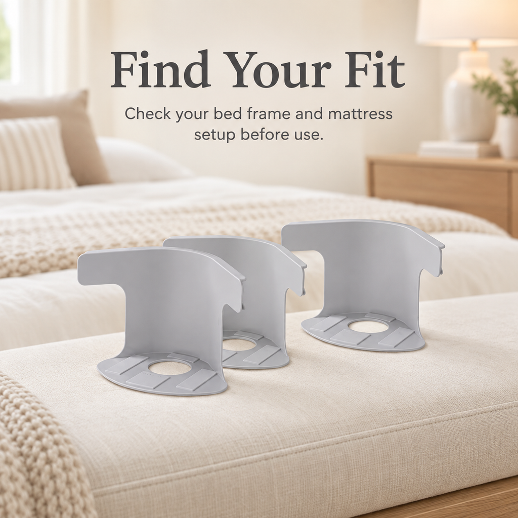 🛏️ 4-Pack Mattress Retainer Clips – Keep Your Mattress Securely in Place | Anti-Slip Bed Mattress Holders for a Neater, More Stable Bed