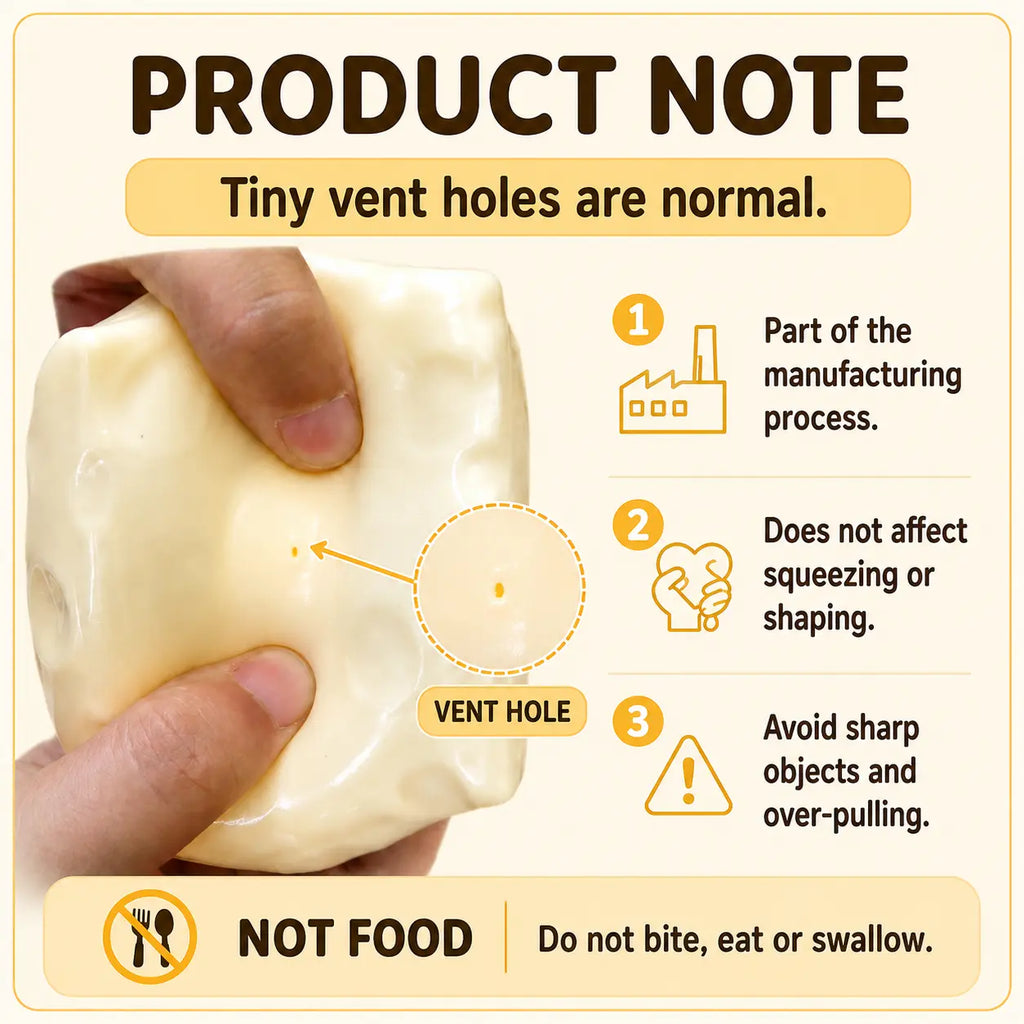 🧀🤏 Squeeze the Stress Away – The Adorably Squishy Cheese Cube Fidget Toy 😌✨