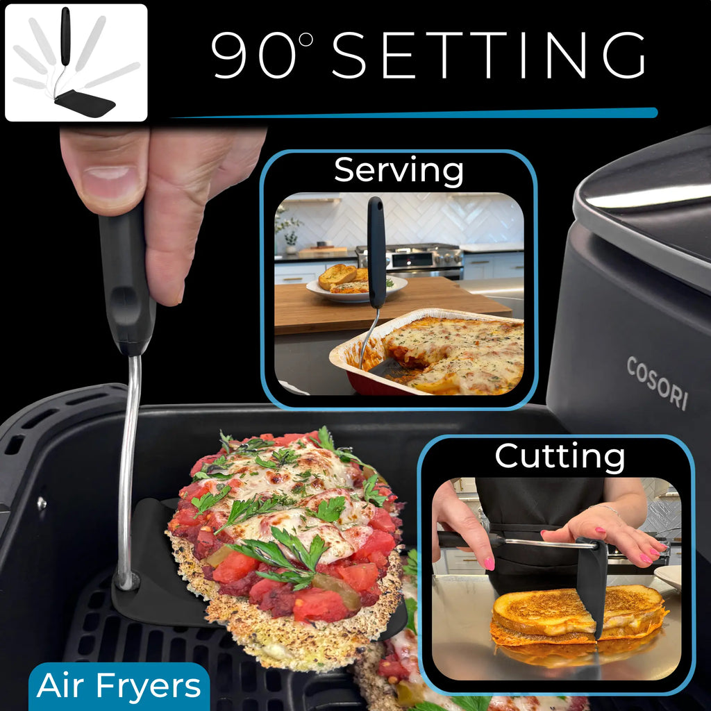 🍳 Adjustable-Angle Spatula – Perfect for Air Fryers & Griddles ✨