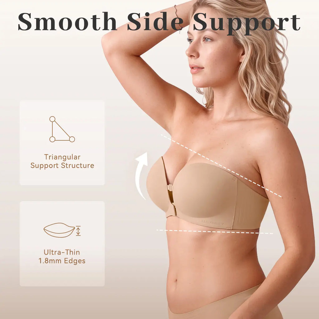 All-Day Non-Slip Front Closure Strapless Bra | Multi-Way Support