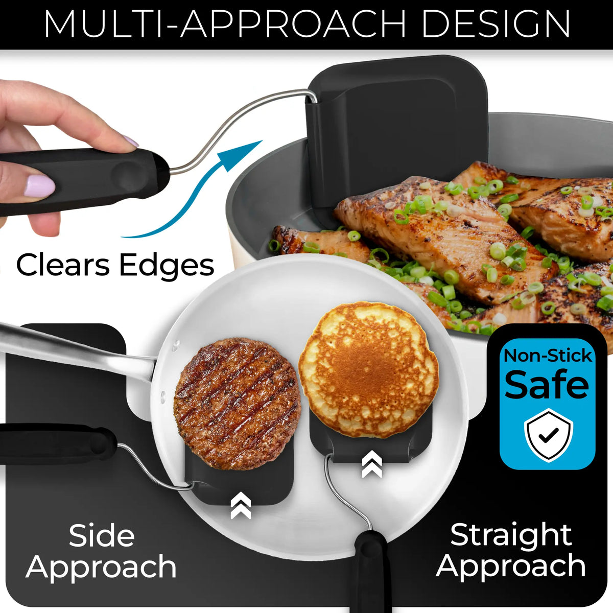 🍳 Adjustable-Angle Spatula – Perfect for Air Fryers & Griddles ✨