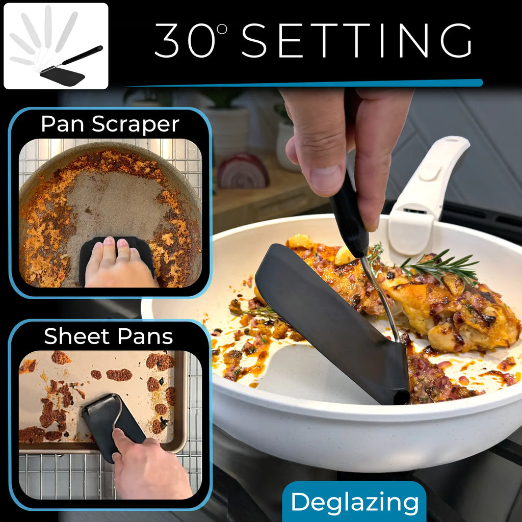🍳 Adjustable-Angle Spatula – Perfect for Air Fryers & Griddles ✨