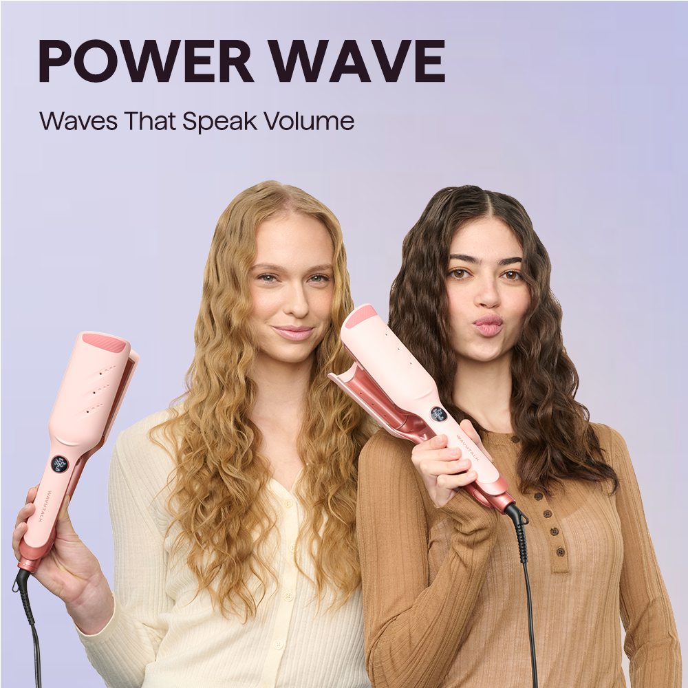 Negative Ion Curling Iron (32mm): Deep-U "Big Egg Roll" / W-Wave Curler with Audible Timer