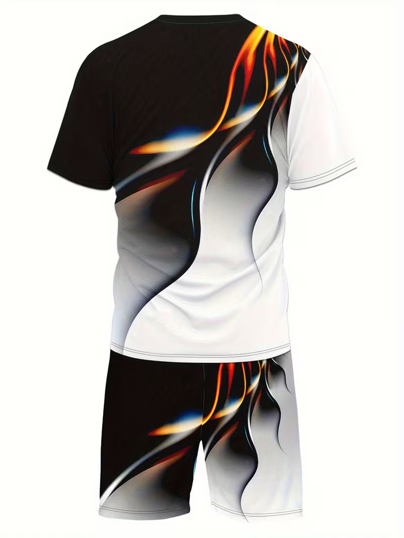 🔥Men's 3D Printed Casual 2-Piece Set