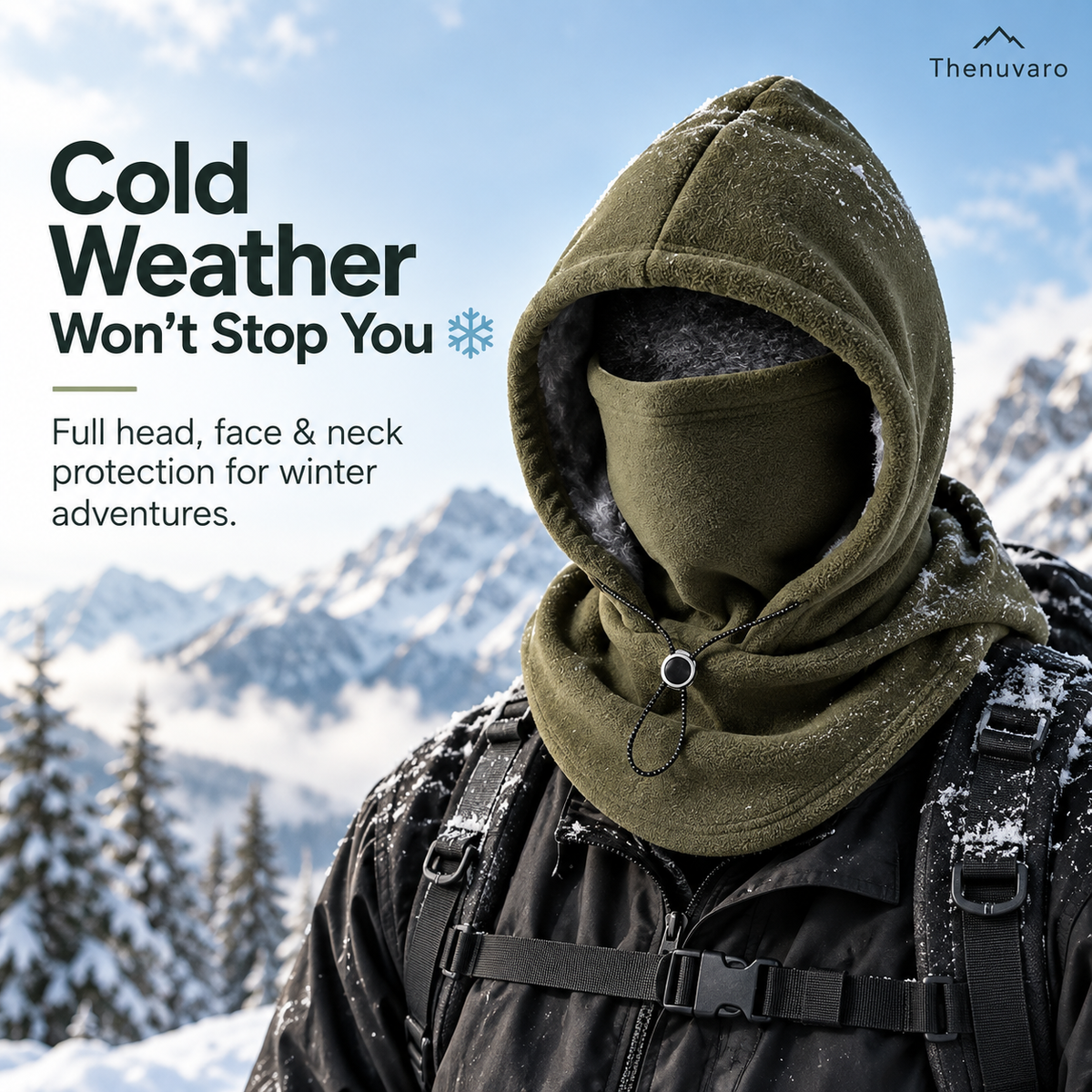 🥶🥶 Fleece Balaclava Hood – Full Face & Neck Winter Protection for Outdoor Adventures