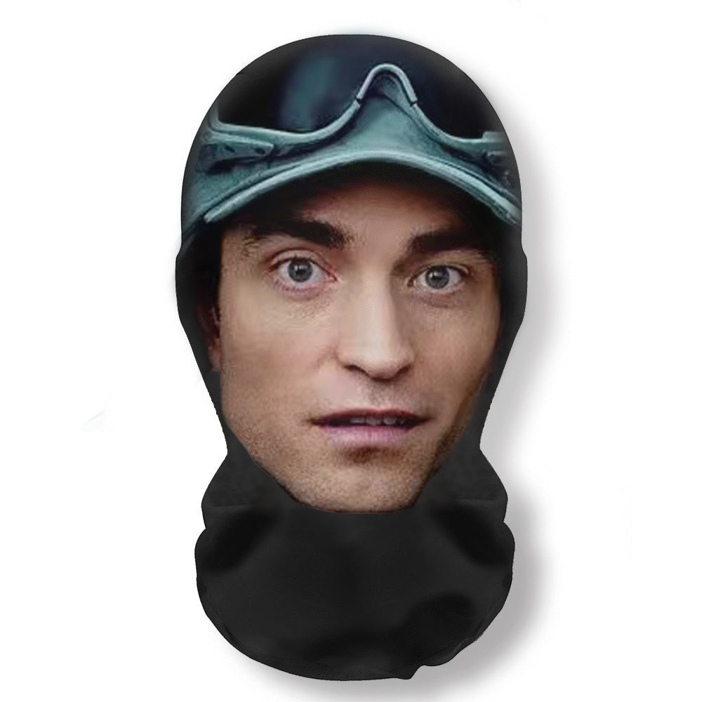 🎭 3D Mask Realistic Mask Role Playing Prop Fun Black Mesh Headset Halloween Funny (3PCS) 🎃👻