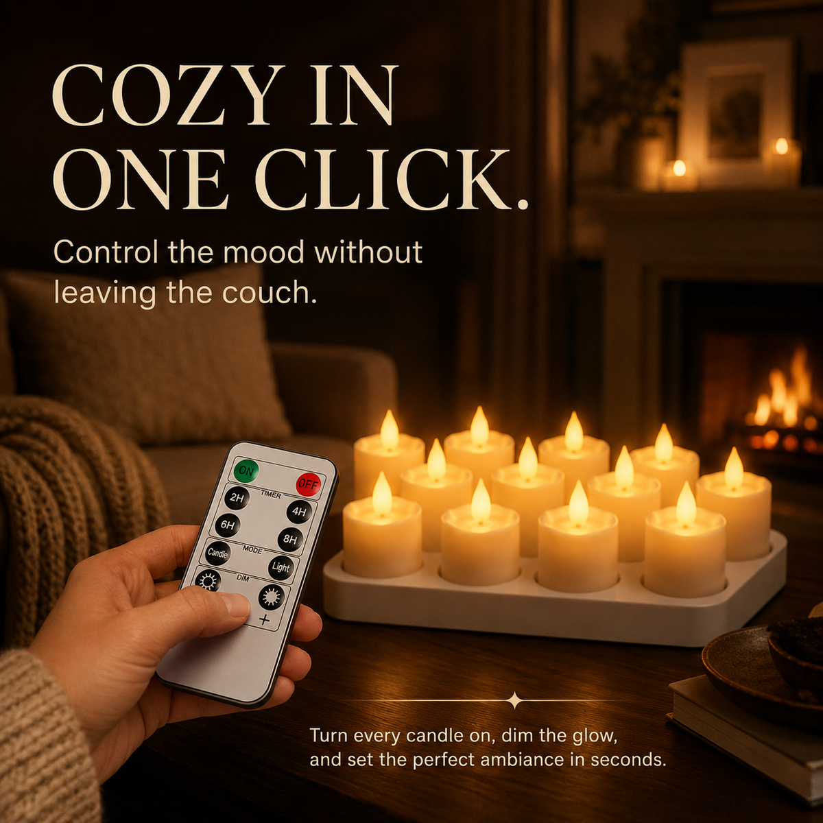 🕯️🕯️ Rechargeable Flameless LED Candles with Remote & Timer – Cozy Flickering Glow for Home & Holiday Decor