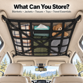 🚙 SkyStow™ Car Ceiling Cargo Net – Overhead Storage Organizer for SUVs & Sedans