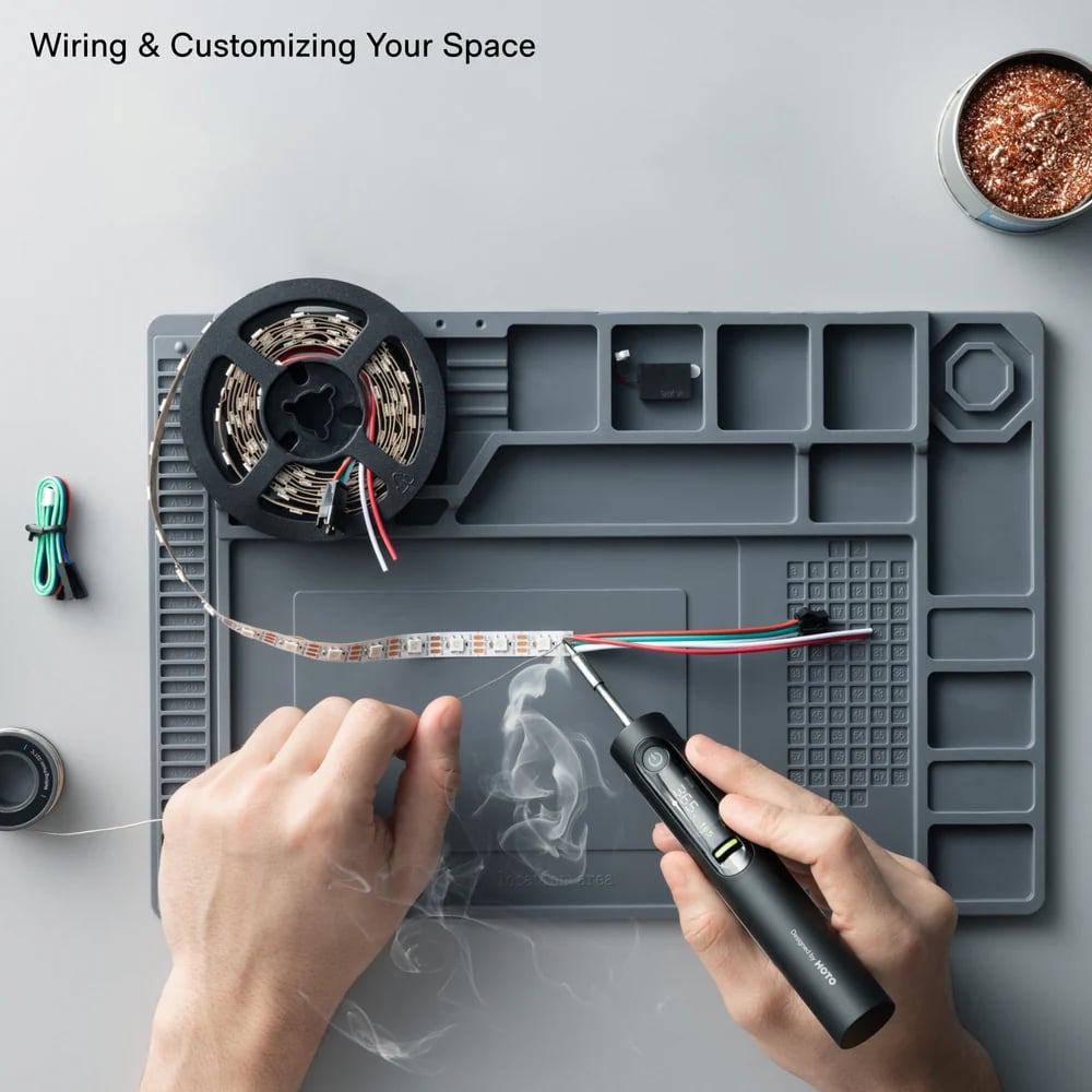 💯Cordless Soldering Iron Set – 3-Second Heat-Up to 400°F, 140W Plugged In / 60W Cordless, Smart PID Control, C245 Tips, USB-C & Power Bank Compatible