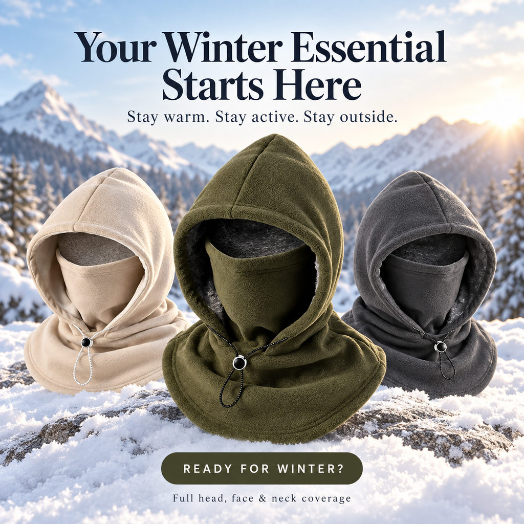🥶🥶 Fleece Balaclava Hood – Full Face & Neck Winter Protection for Outdoor Adventures