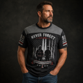 🕊️ 9/11 Memorial Tribute T-Shirt – Twin Towers, Eagle and American Flag Design 🇺🇸 🦅