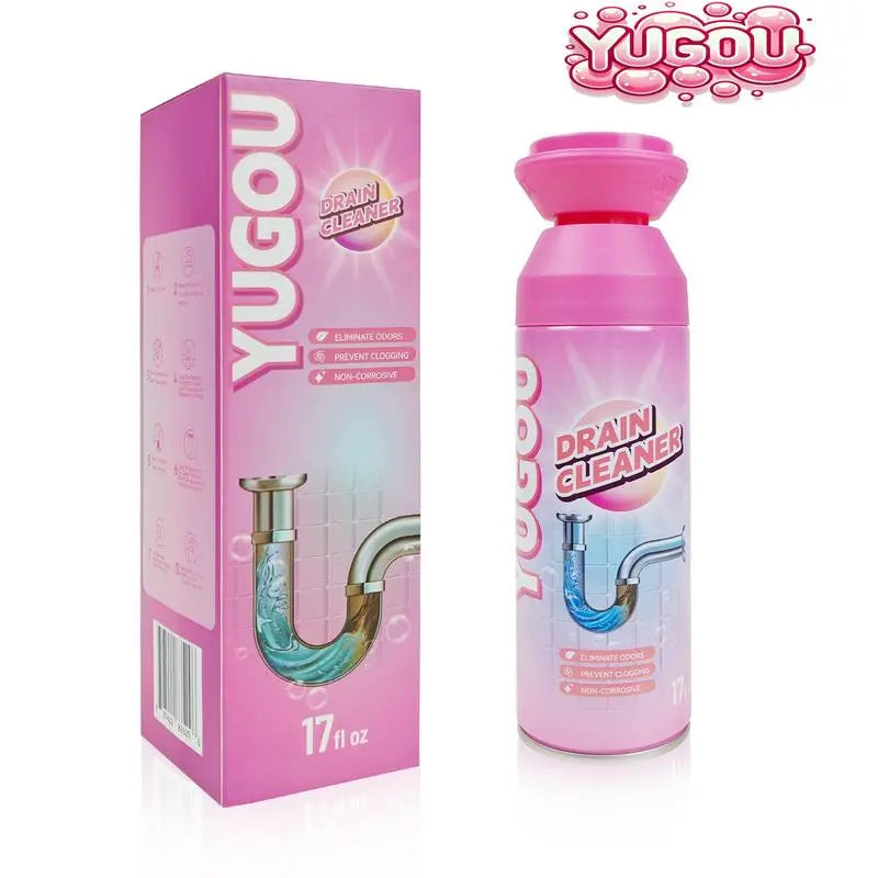 Household Safe Foam Mousse Drain Cleaner - Clog Remover, Deodorizer for Kitchen Drains and Sinks