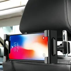 📱📱360° Hands-Free Entertainment – Rotatable Car Headrest Tablet Holder for 5–13" Devices