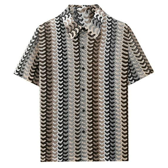 🔥Men's Color-Block Crochet Knit Shirt