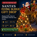🎅✨ 2026 New Santa's Flying Sleigh Gift Cascade – Solar Christmas Garden Light
