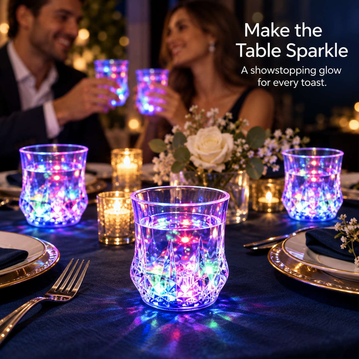 ✨✨Liquid Activated LED Light Up cups Crystal Drink Set