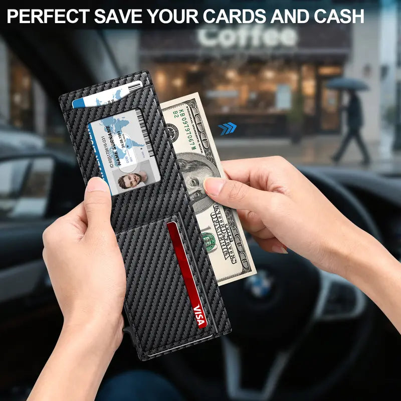 👔💳 Men's RFID Minimalist Bifold Wallet ✨
