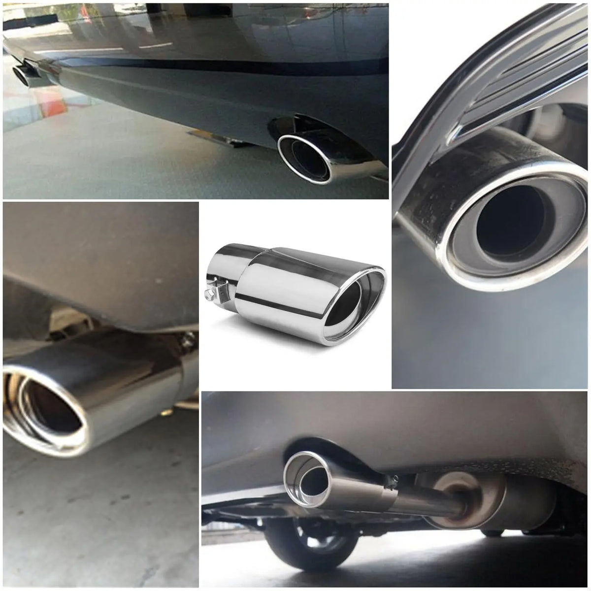 Universal Stainless Steel Car Exhaust Muffler Tip Trim Decor