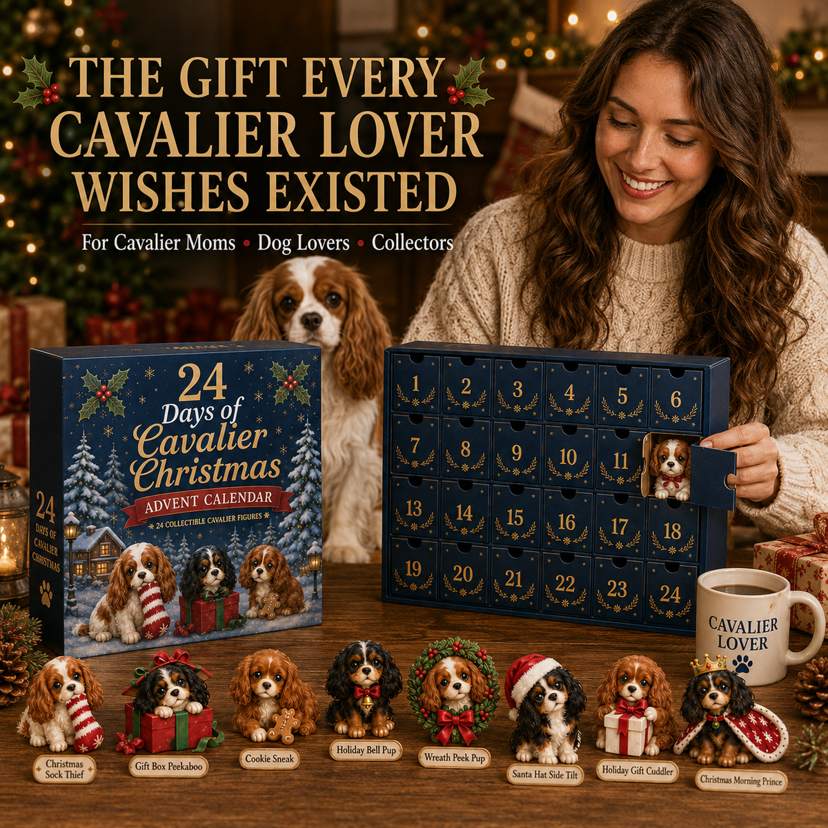 🎄 24 Days of Cavalier Christmas Advent Calendar 2026 🐶 – 24 Collectible Cavalier Surprises 🎁✨