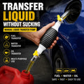 ⛽Manual Siphon Pump Kit with 1M Hose, Rubber Pump Bulb & 2 Hose Clamps, Liquid Transfer Pump for Fuel Water Oil, Car Boat Motorcycle