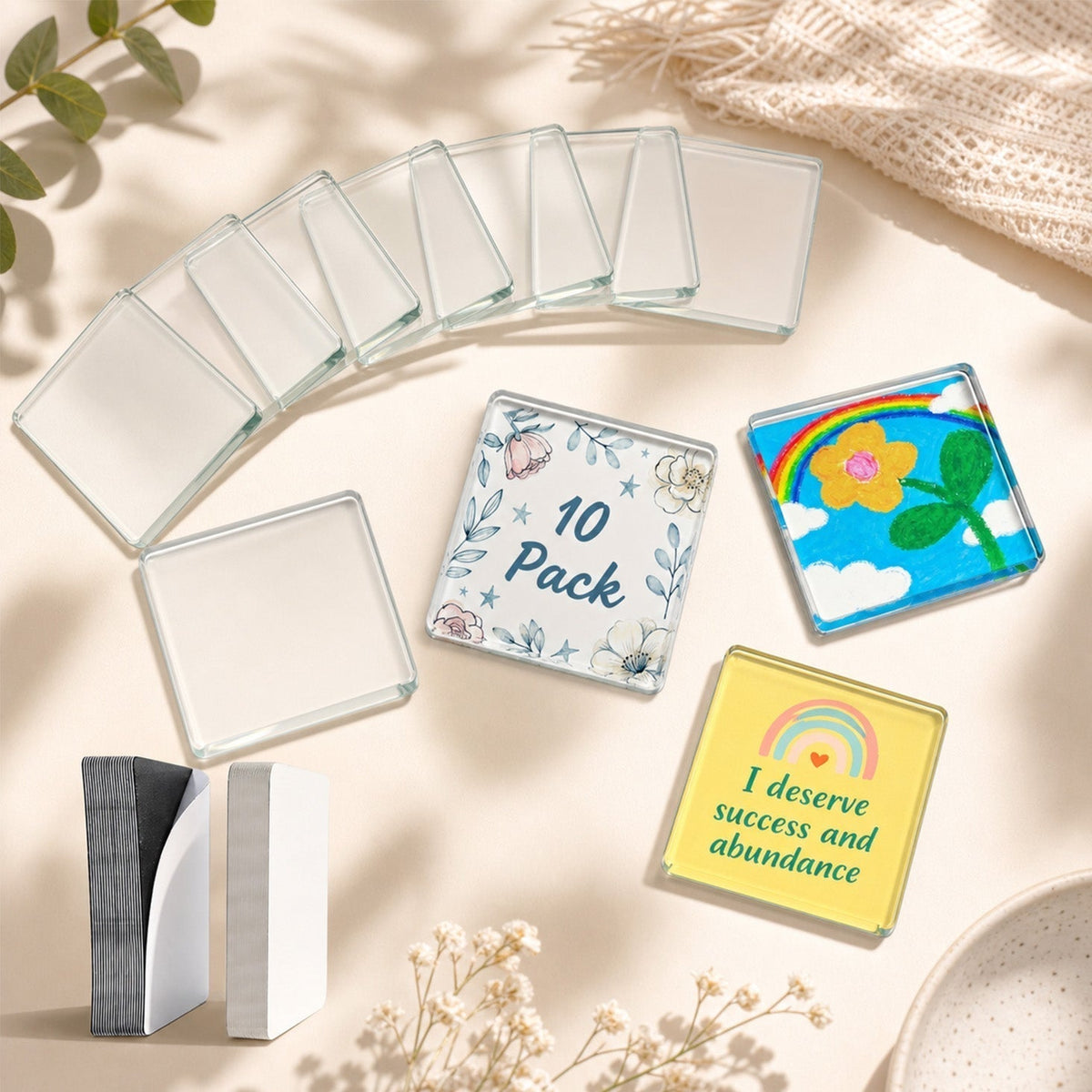 Clear Acrylic Magnetic Fridge Photo Frames