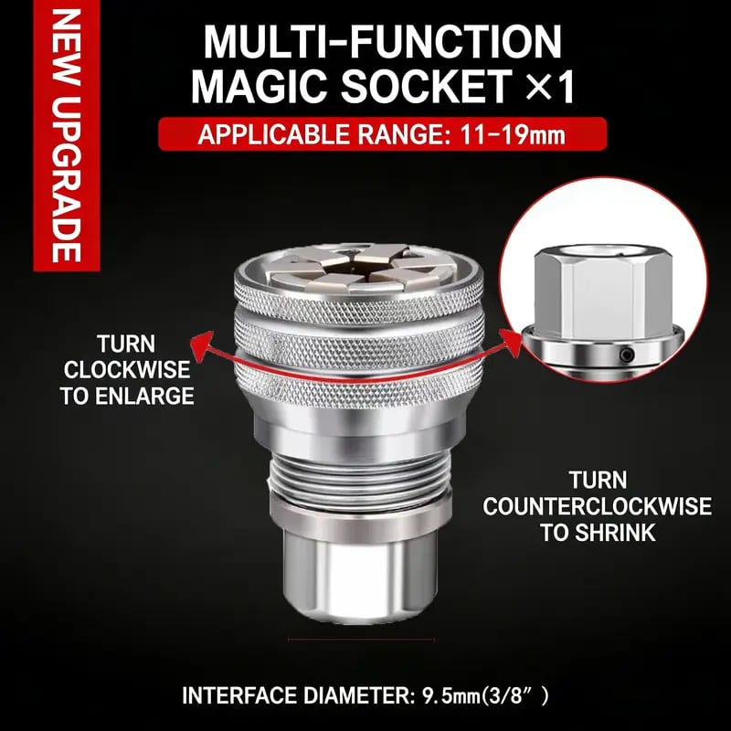 🚗BUY 2 FREE SHIPPING🔥 Multi-Function Universal Socket Wrench Tool