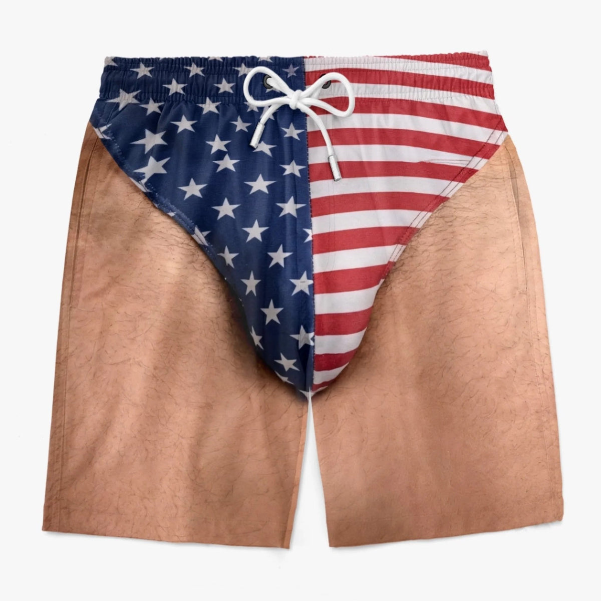 🏖️🇺🇸 Funny Patriotic Men's Swim Trunks – Freedom & Chill Summer Beach Shorts