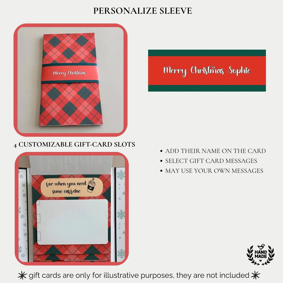 🎁LAST DAY 50% OFF - 🎄✨ Handmade Merry Christmas Gift Card Holder💖