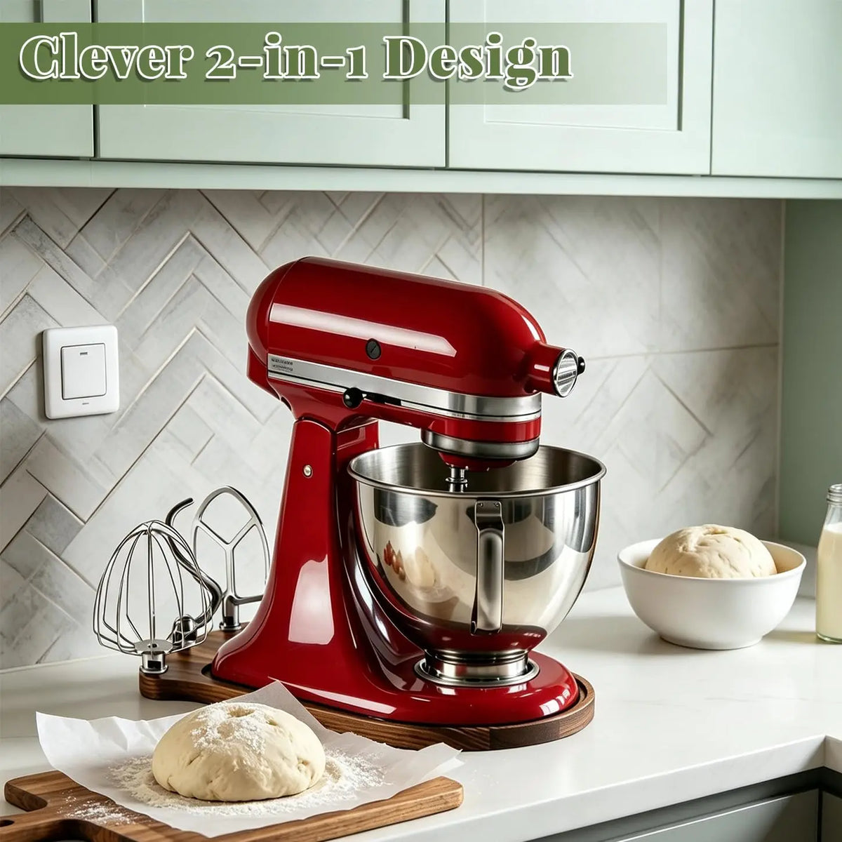 Non-slip base for KitchenAid mixers – Pine wood