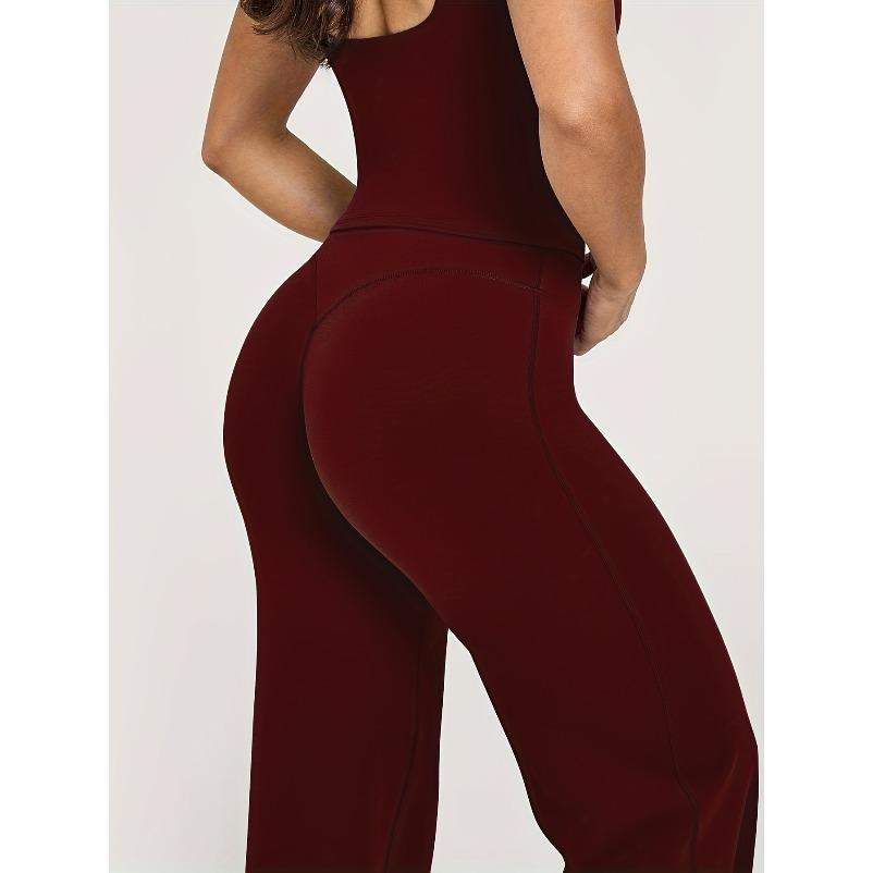 2026 Spring Activewear Essential-Plus-Size Women's Wide-Leg Yoga Pants Set