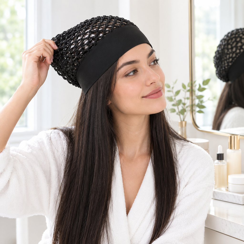 💤💤3-Pack Crochet Open-Weave Sleep Cap – Hair Protection: Wake Up to Better-Looking Hair