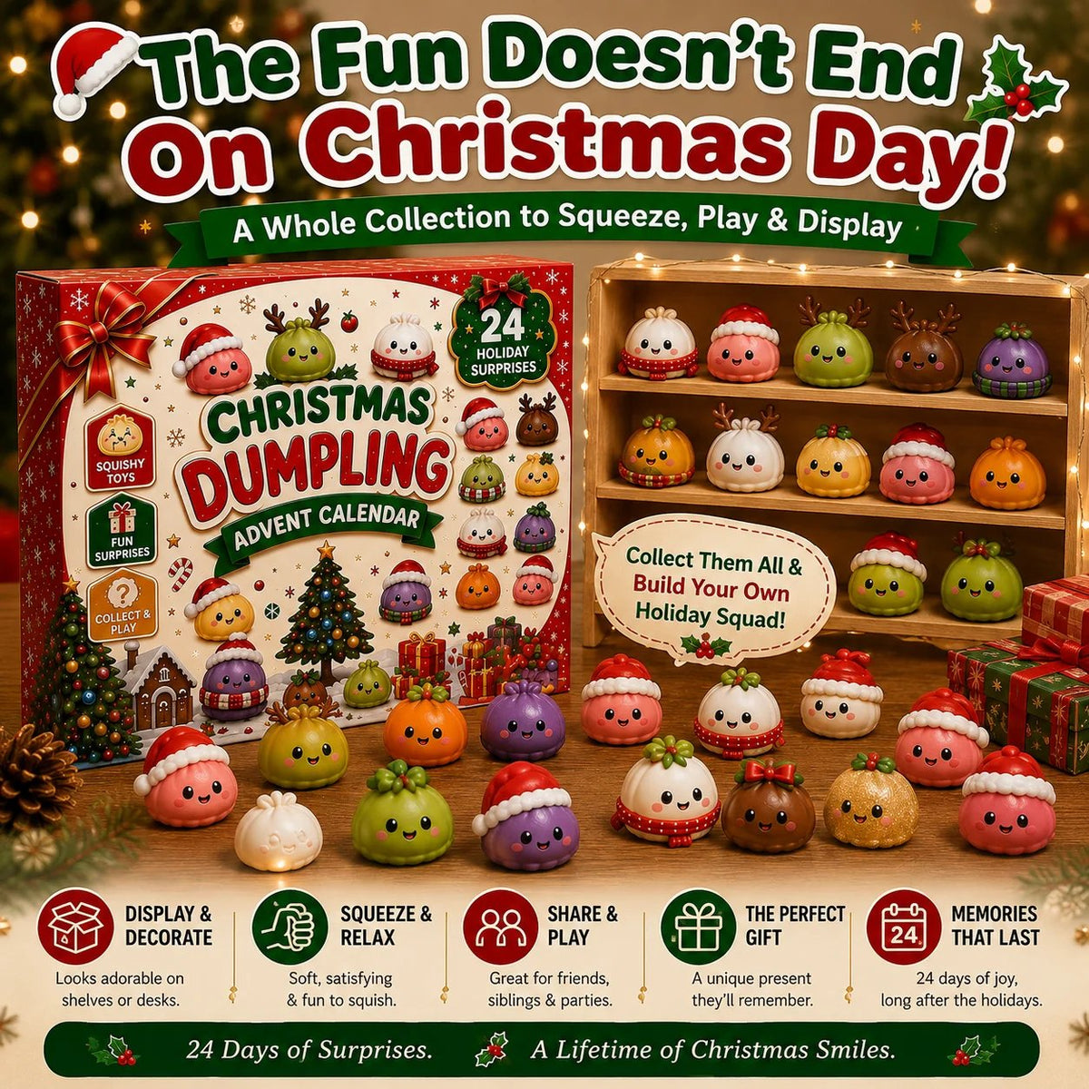🎅🎅 CHRISTMAS SPECIAL | 24 Days of Mini Squishies – Cute 2026 Advent Calendar with Daily Dumpling Surprises