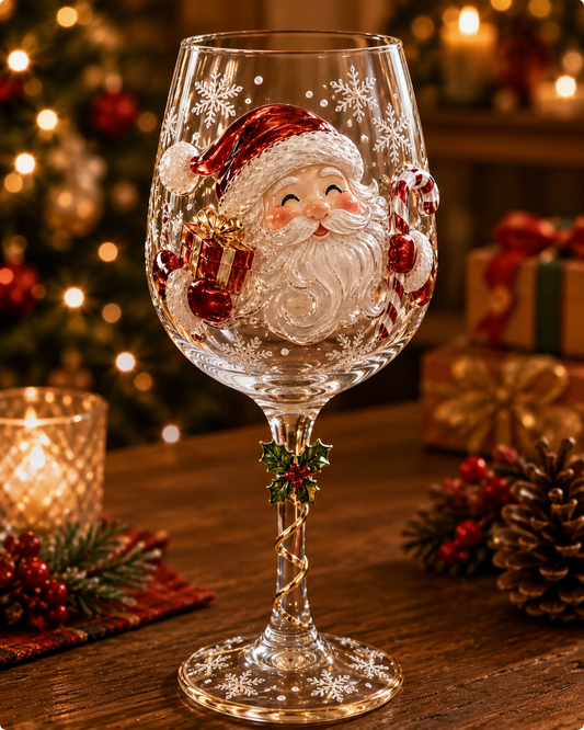 🎄Christmas Early Bird Sale🎁Christmas 3D Wine Glass Collection Gift Box Set🍷🎅