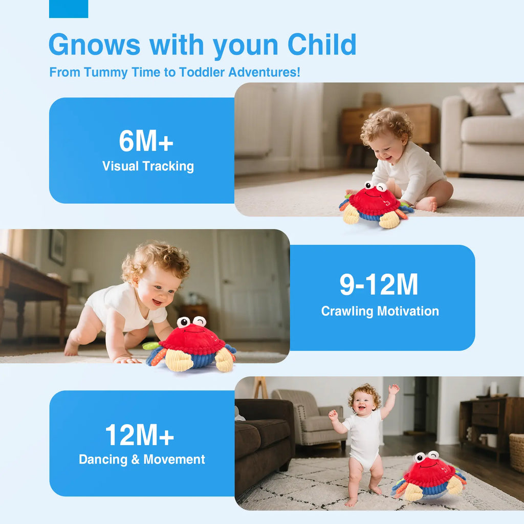 🦀🎶 Crawl, Dance & Play – The Interactive Musical Crab That Keeps Little Ones Smiling 👶💃✨