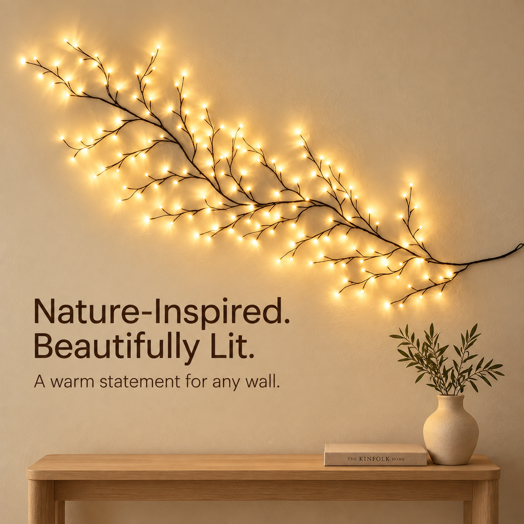 1.9m LED Vine Branch Light – Remote Controlled, 96 LEDs