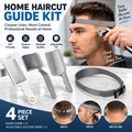 🔥 Limited-Time 49% OFF✂️ 4-Piece Home Haircut Guide Kit | Adjustable Silicone Clipper Band for Fades & Edge