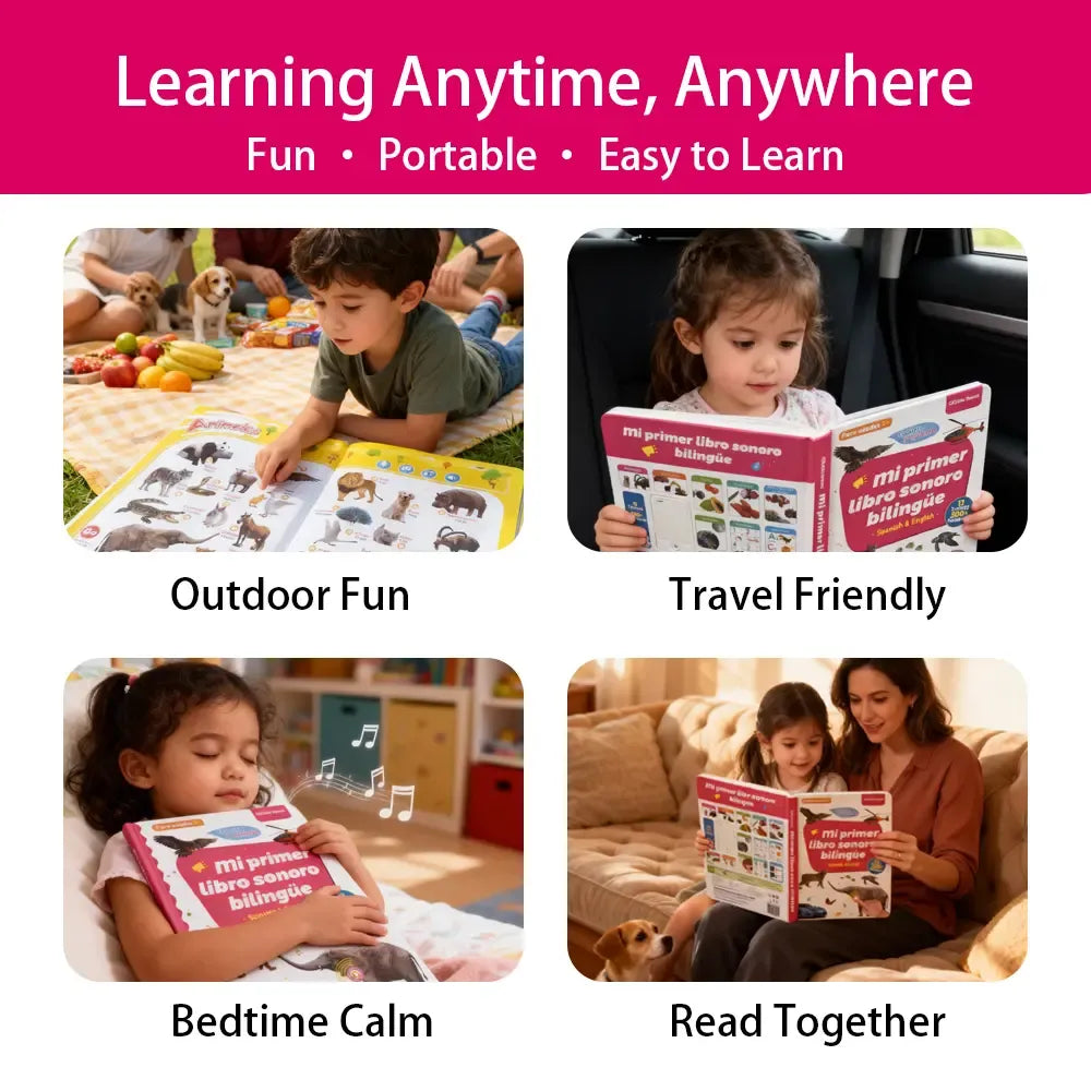 English Sound Book for Children Aged 1–6 — Interactive Educational Toy Featuring Over 300 Words and 13 Themes